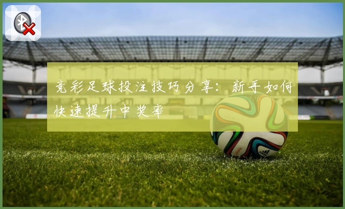 竞彩足球投注技巧分享:新手如何快速提升中奖率